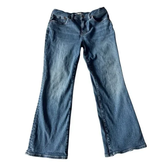 Madewell Women's Sz 29 Mid-Rise Kick Out Jeans Blue Denim - Picture 2 of 10